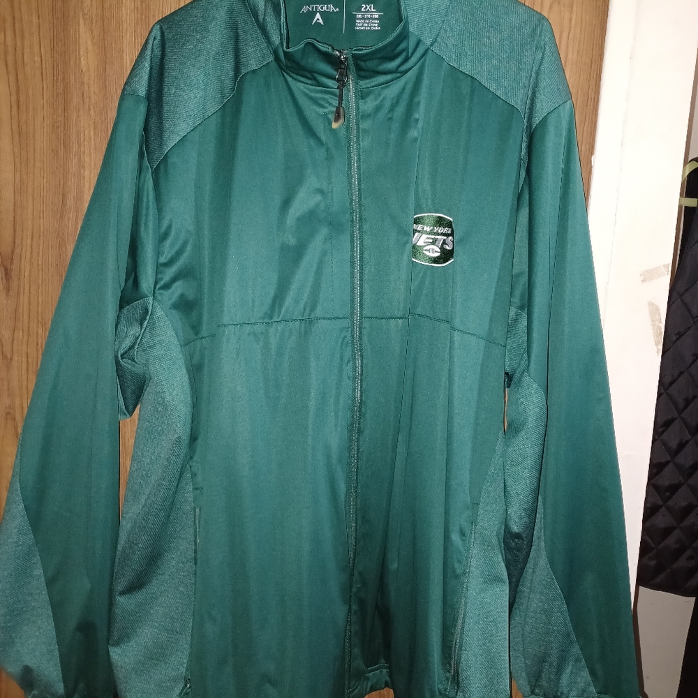 New York Jets Antigua 2XL Jacket + 2 free Jets jerseys (Hall & Namath)